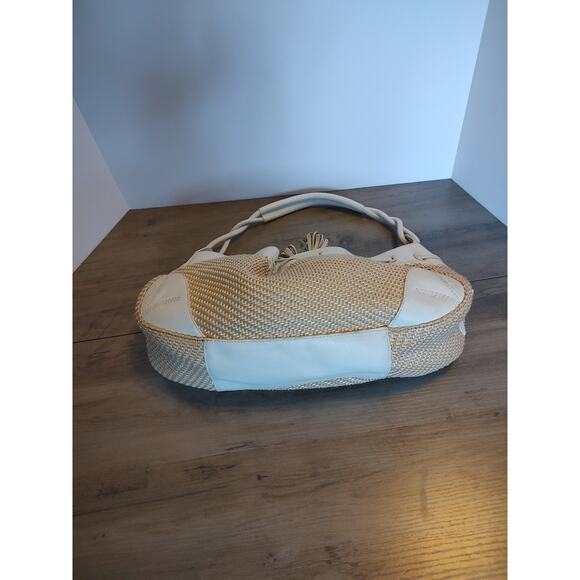 Cole Haan Womens Handbag Shoulder Bag Tan And White 90’s Vibes READ DESCRIPTION - Picture 6 of 8